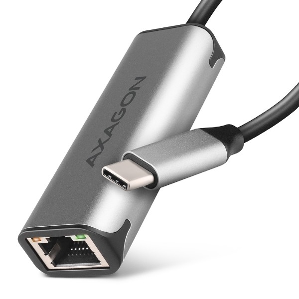 Фото - Переходник USB- RJ-45 AXAGON SuperSpeed USB-C 2.5 gigabit, Grey (ADE-25RC)
